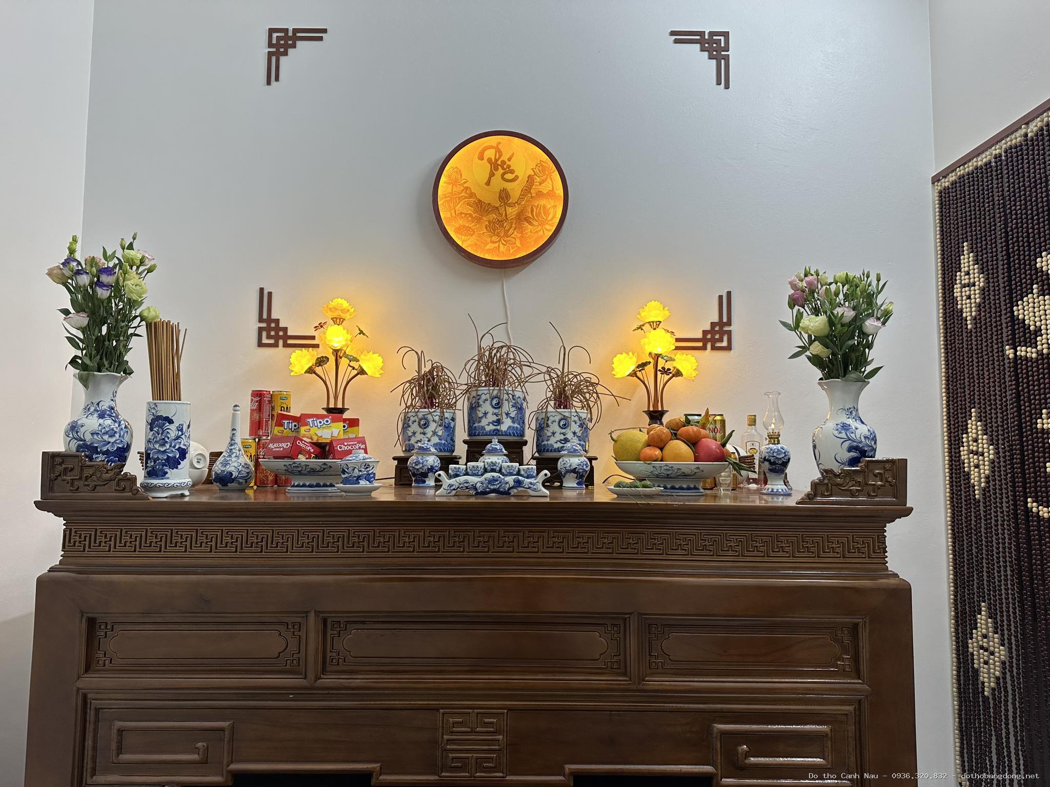 Bàn thờ 2 cấp hiện đại - Đồ thờ Sơn Vũ